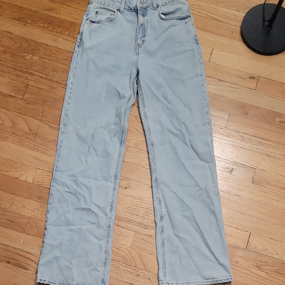 H&M Blue Flare Wide Leg Jeans